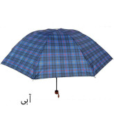 چتر چهار خانه تاشو ضدباد سبک و کمجا پارچه ضد آب مناسب باران و آفتاب زنانه و مردانه