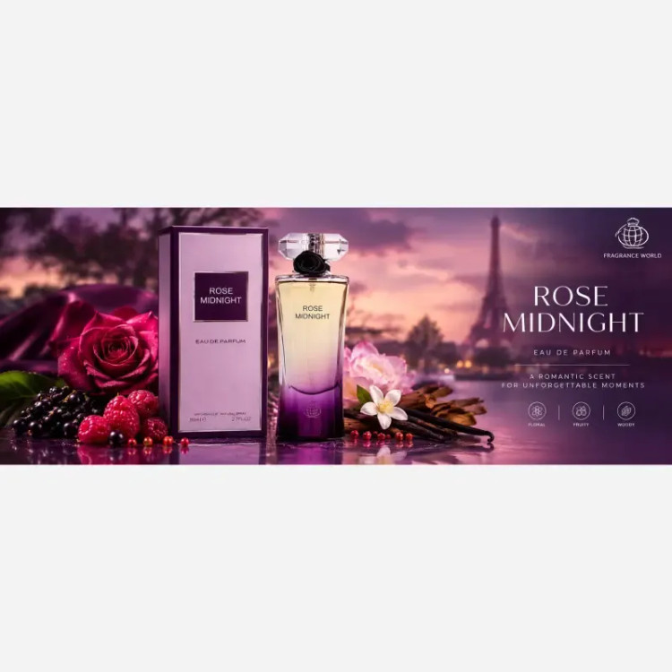 عطر ادکلن زنانه فراگرنس ورد رز میدنایت 80 میل