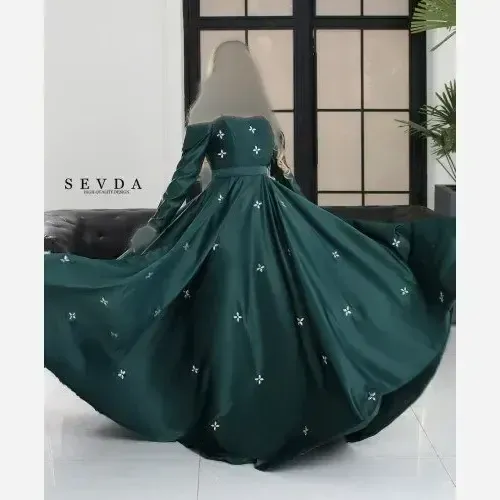 ماکسی مجلسی آتریسا ساتن آمریکایی سنگ دوزی شده سایز 38 تا 48