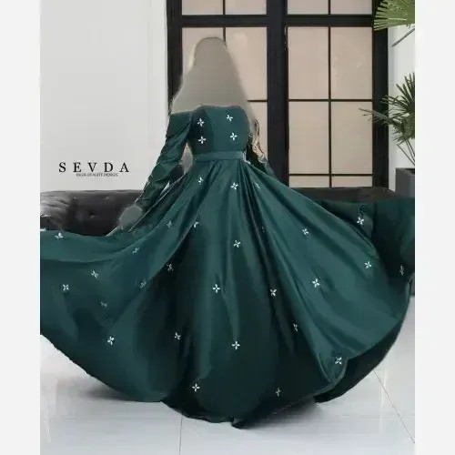 ماکسی مجلسی آتریسا ساتن آمریکایی سنگ دوزی شده سایز 38 تا 48