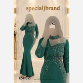 ماکسی مجلسی طناز غواصی گرم بالا سنگ نگین کاری قد 155 زیپ دار در رنگبندی و سایزبندی متنوع