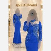 ماکسی مجلسی طناز غواصی گرم بالا سنگ نگین کاری قد 155 زیپ دار در رنگبندی و سایزبندی متنوع