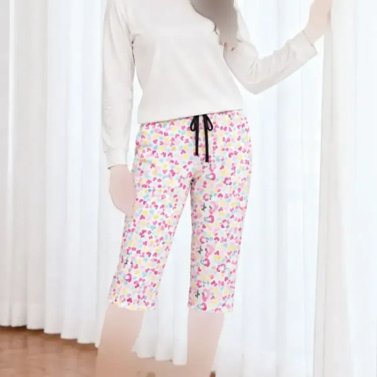 شلوارک زنانه طرحدار بنگلادشی پنبهای سایز L XL XXL تنخور شیک و راحت چهارفصل بدون آبرفت و رنگ رفت