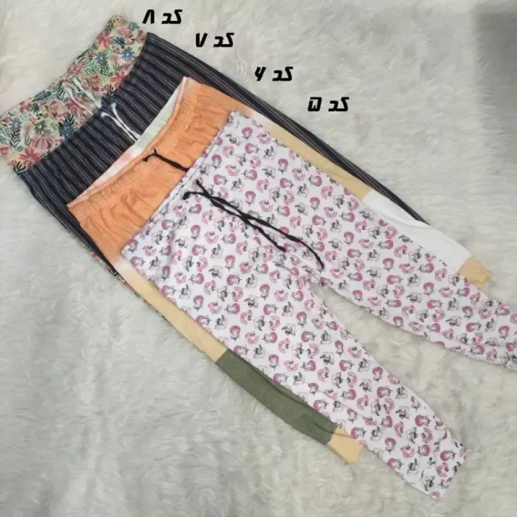 شلوارک زنانه طرحدار پنبه ای وارداتی بنگلادشی سایزبزرگ مناسب چهارفصل تن خور شیک و راحت بدون آبرفت و رنگ رفت بدن نما نیست