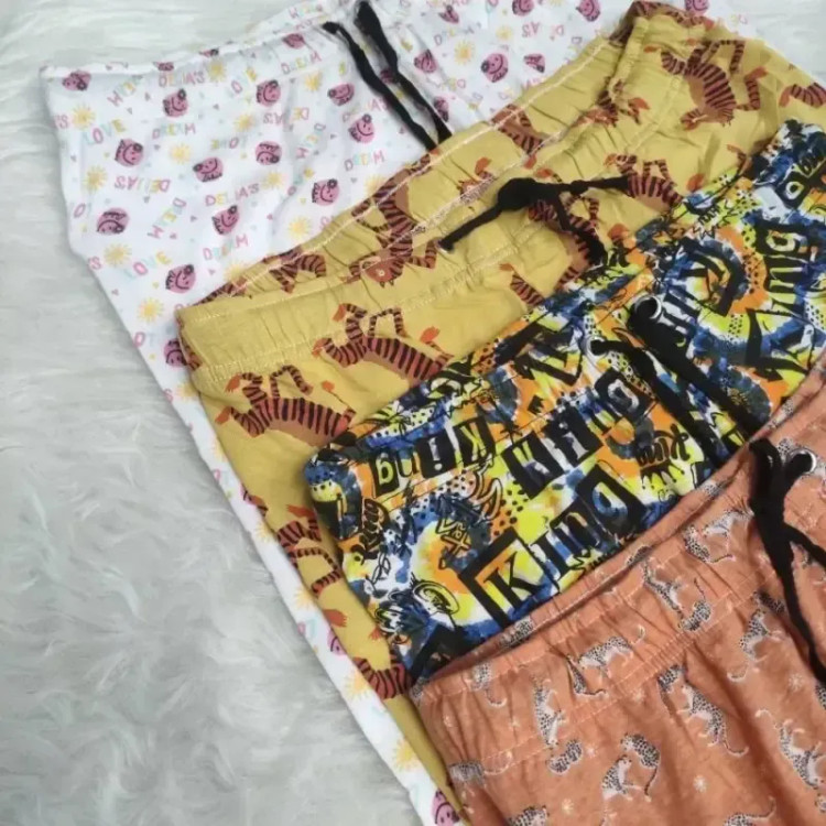 شلوارک زنانه طرحدار بنگلادشی پنبهای سایز L XL XXL تنخور شیک و راحت چهارفصل بدون آبرفت و رنگ رفت