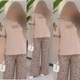 ست تیشرت و شلوار مدل بنلی نخ پنبه گلکسی سایز 38 تا 46