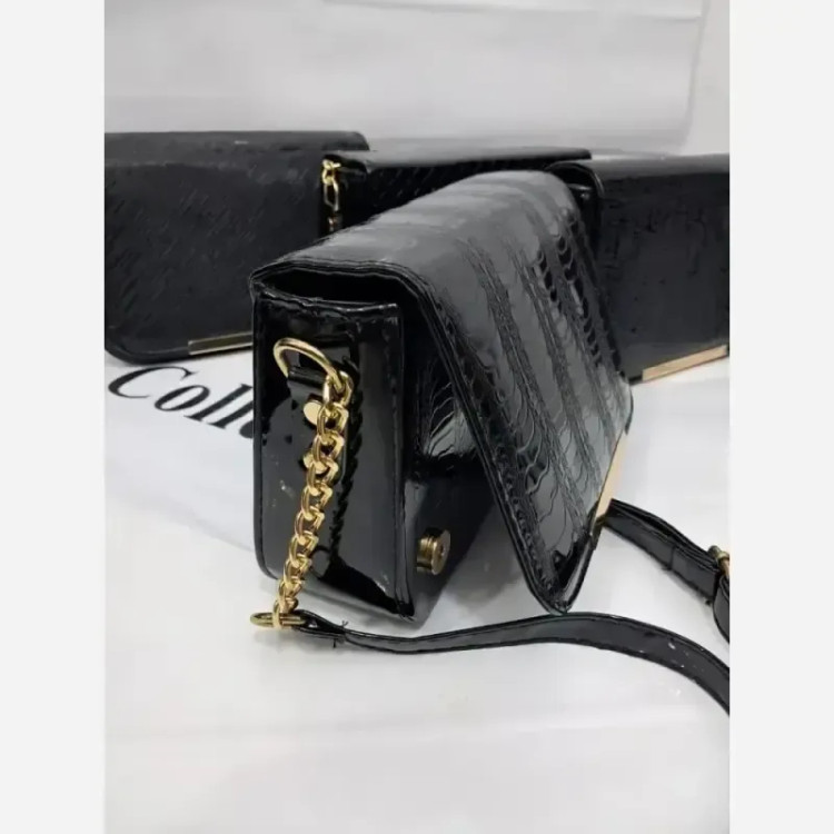 کیف دوشی آرمیتا چرم ورنی درجه یک سایز 15 در 20