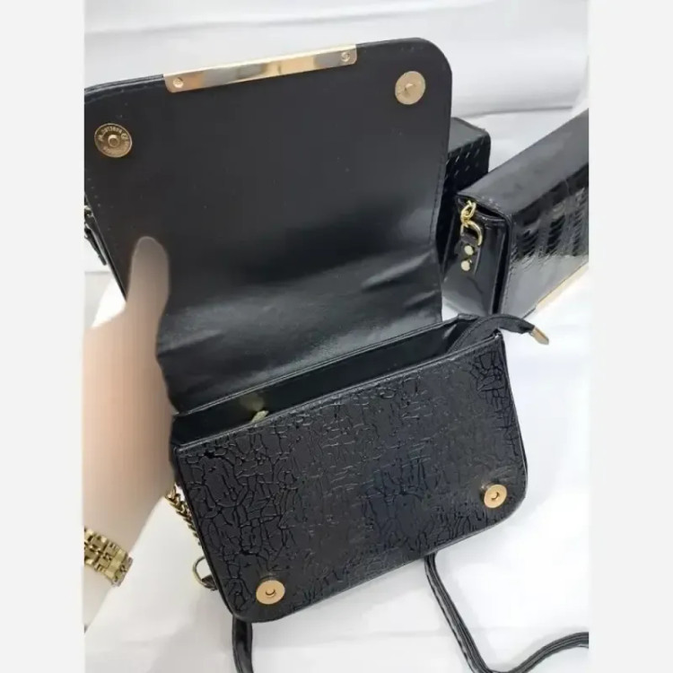 کیف دوشی آرمیتا چرم ورنی درجه یک سایز 15 در 20