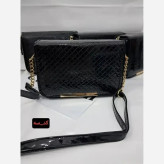 کیف دوشی ماهگل چرم مشکی سایز 15 در 20