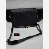 کیف دوشی ماهگل چرم مشکی سایز 15 در 20