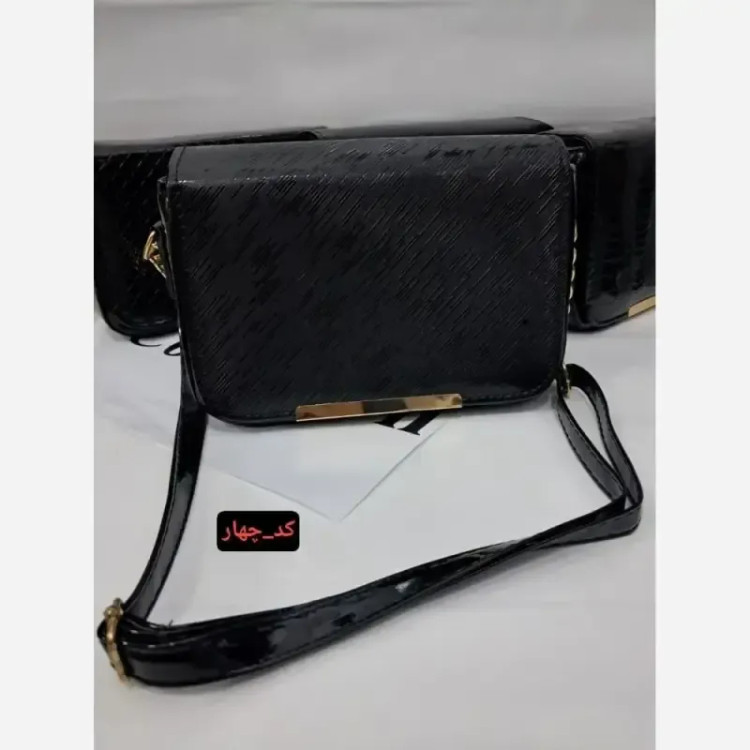 کیف دوشی ماهگل چرم مشکی سایز 15 در 20