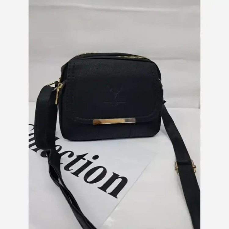 کیف دوشی ماهگل چرم مشکی سایز 15 در 20