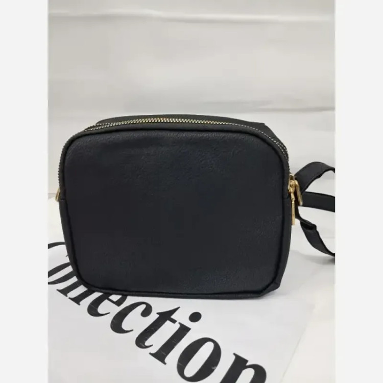 کیف دوشی ماهگل چرم مشکی سایز 15 در 20