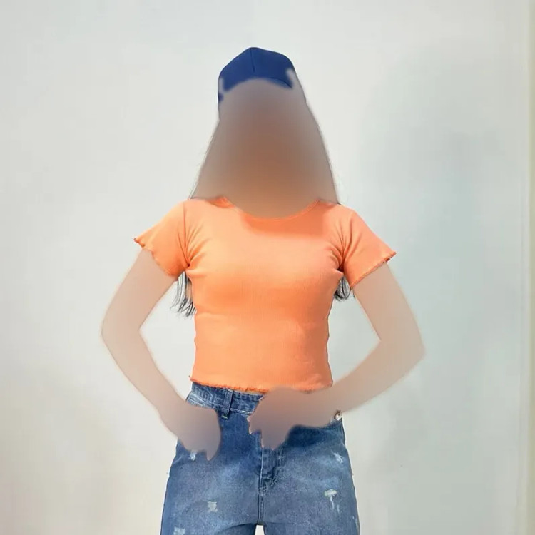 کراپ تیشرت کبریتی مدل 1131 راهراه رنگی فری سایز زنانه