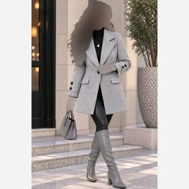 کت فوتر کجراه آستین پاگون دار یقه انگلیسی گرم بالا پاییزه و زمستانه
