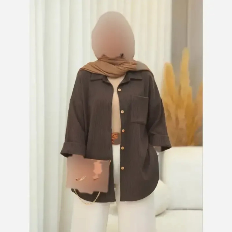 بلوز بافت ضخیم مدل آرتمیس زنانه فری سایز