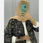 کت گلیمی تافته مشکی فری سایز زنانه