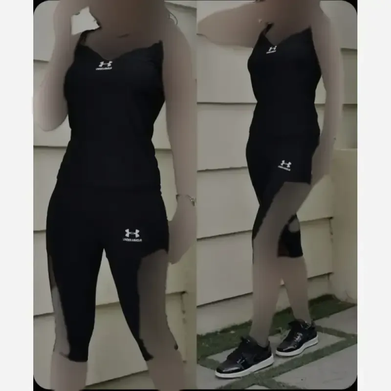 ست تاپ و شلوارک ورزشی و خانگی زنانه جنس فلامنت و تورکش سایز 38 تا 46