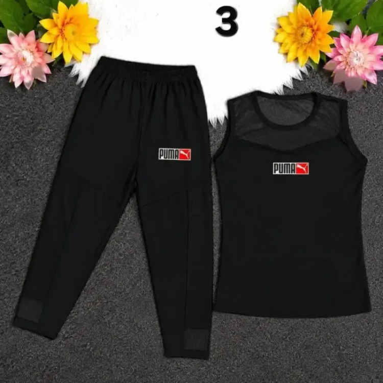 ست تاپ و شلوارک ورزشی و خانگی زنانه جنس فلامنت و تورکش سایز 38 تا 46